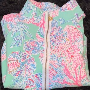 Lily Pulitzer patterned long sleeve quarter zip